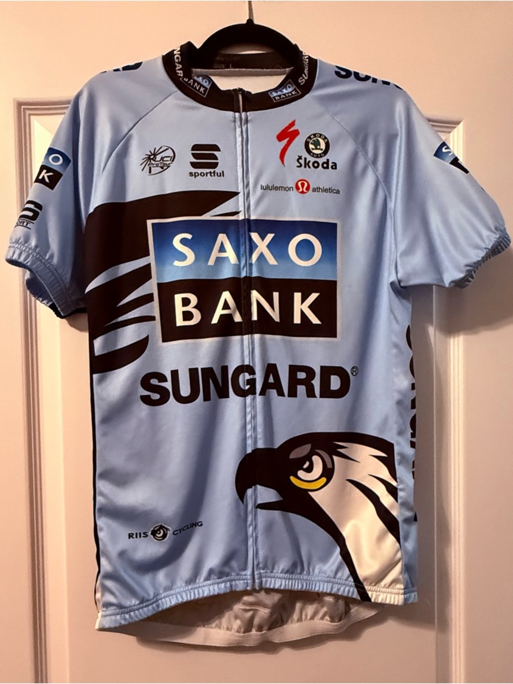 2011 Saxo Bank Sungard Light Blue Cycling Jersey